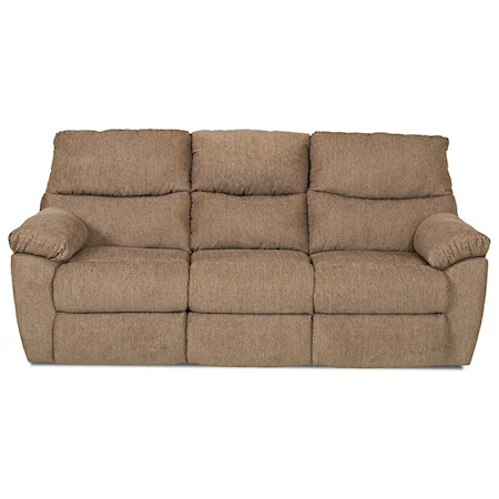 Casual Power Reclinling Sofa with Pillow Arms